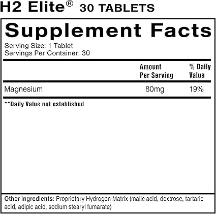 H2 Elite Hydrogen Tablets by Quick Silver Scientific