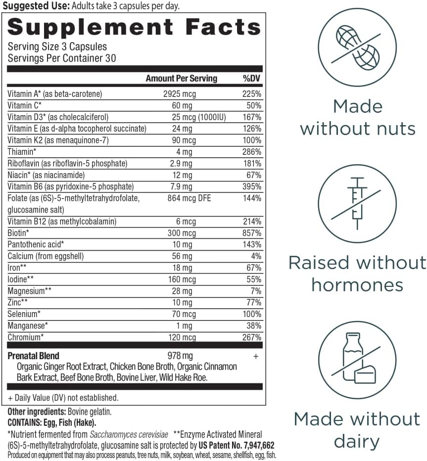 Prenatal Multivitamin Capsules by Ancient Nutrition