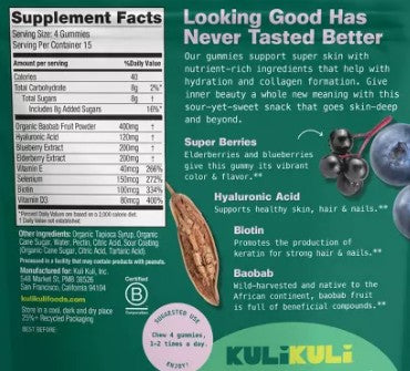 Berry Beautiful Superfood Gummies Sour Berry by Kuli Kuli