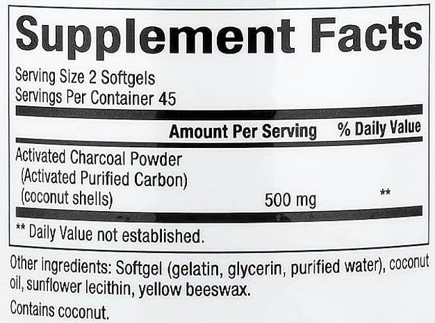 Activated Charcoal Softgels by Natural Factors