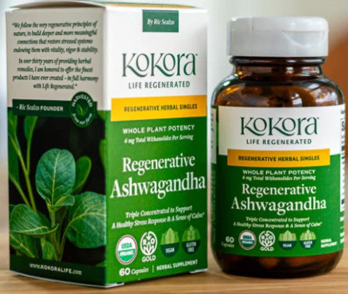 Regenerative Organic Ashwagandha Capsules by Kokora