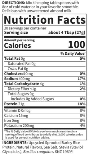 Plant Based Sprouted Barley Vanilla Caramel Protein by Garden of Life