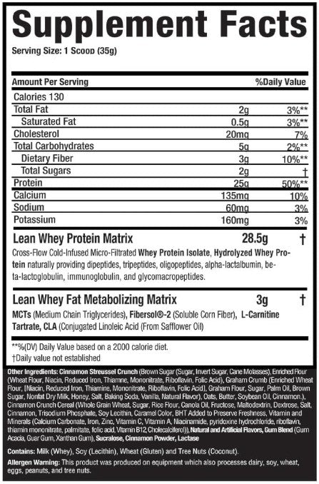 Lean Whey 1lb Cinna Crunch by MuscleSport