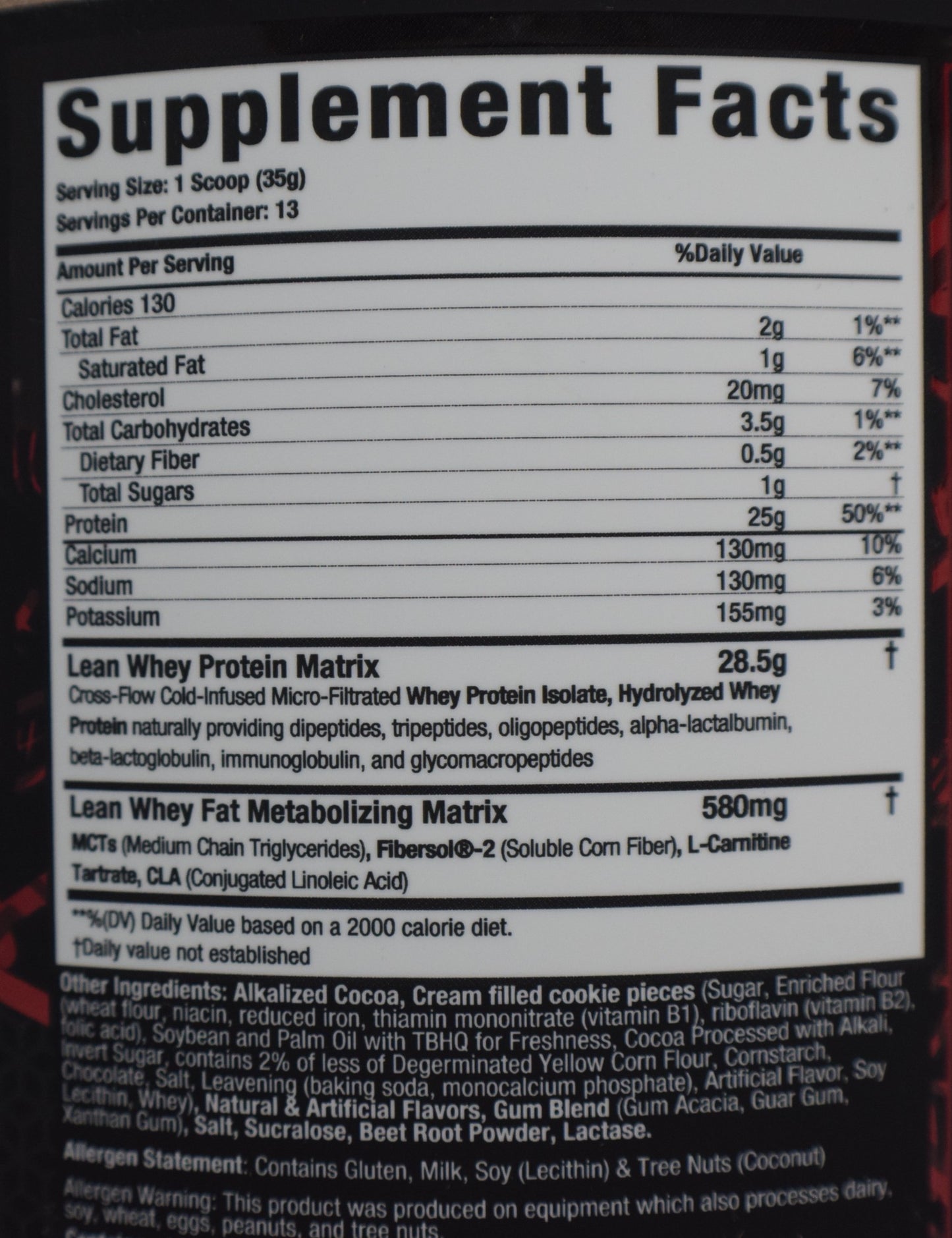 Lean Whey 1lb Black Forest Cake MuscleSport