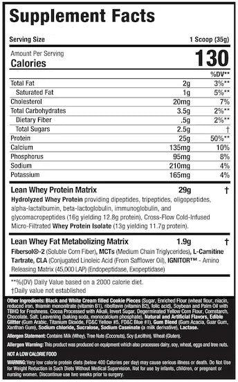 Lean Whey 1lb Irish Cookie Shake by Muscle Sport