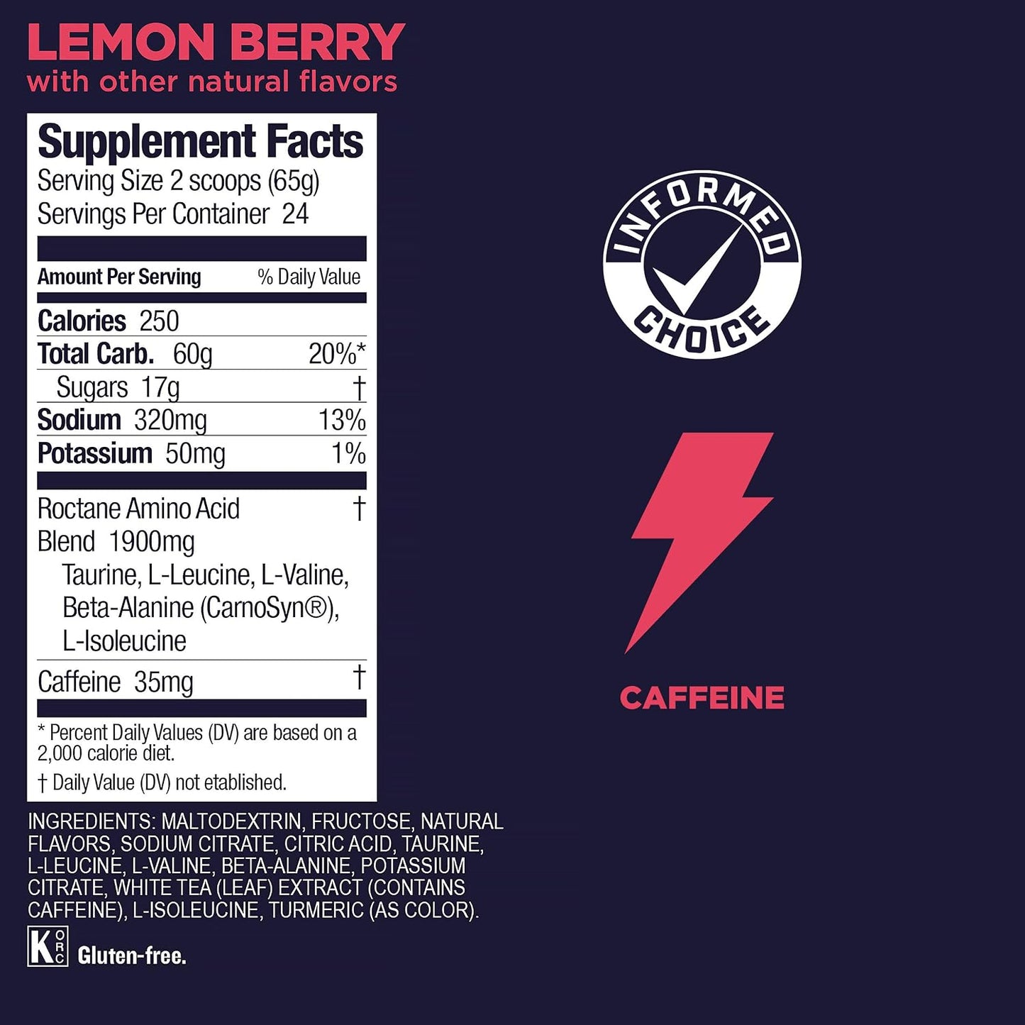 Roctane Energy Drink Mix Lemon Berry by Gu Energy