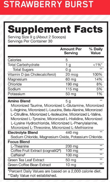 Amino Energy Hydration Strawberry Burst by Optimum Nutrition