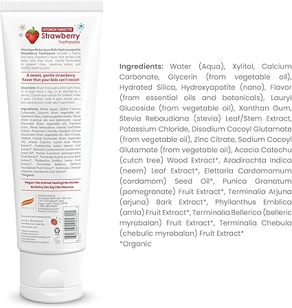 Kids Hydroxyapaptite Strawberry Toothpaste by Himalaya