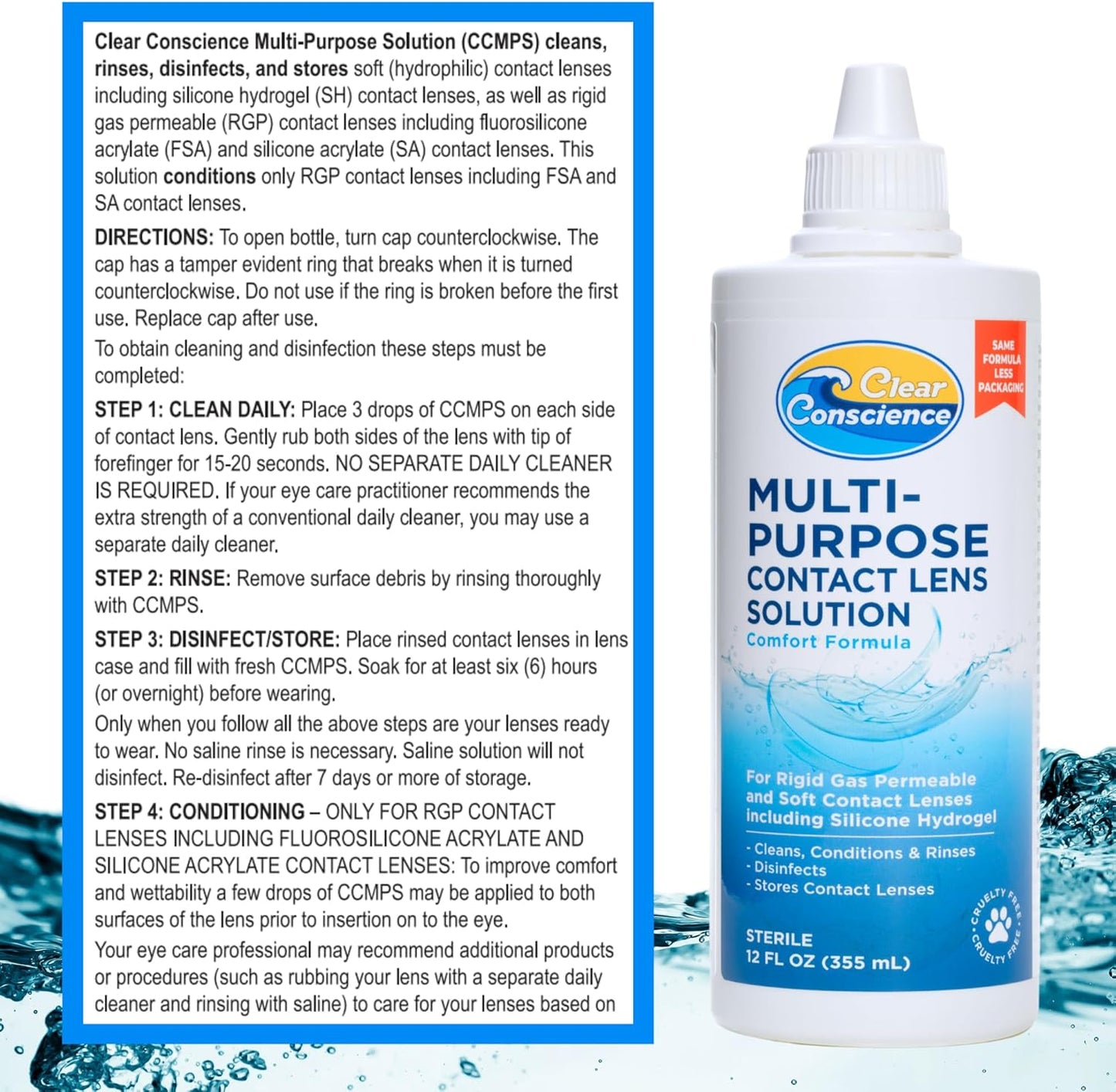 Multi Purpose Contact Lens Solution by Clear Conscience