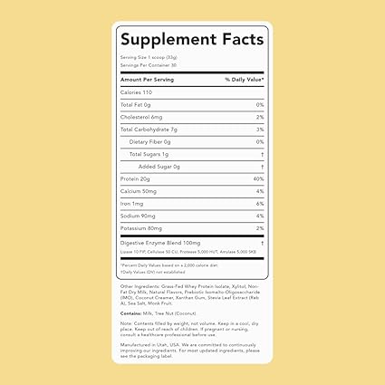 Simply Vanilla Whey Protein Powder by Clean Simple Eats