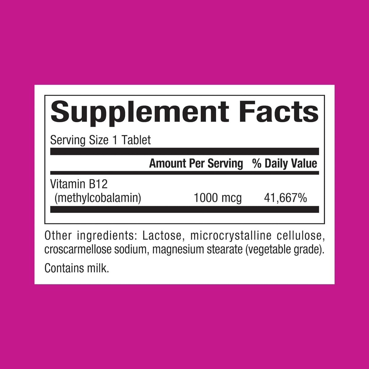 Methylcobalamin B12 1000mcg Chewable Tablets by Natural Factors