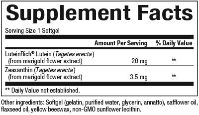 Lutein with Zeaxanthin Softgels by Natural Factors