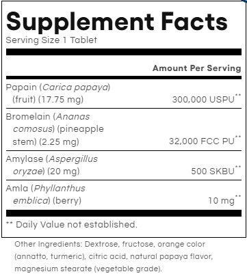 Papaya Enzymes Chewabe Tablets by Natural Factors