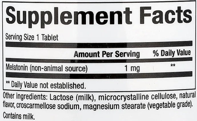 Melatonin 1mg Chewable Tablets by Natural Factors