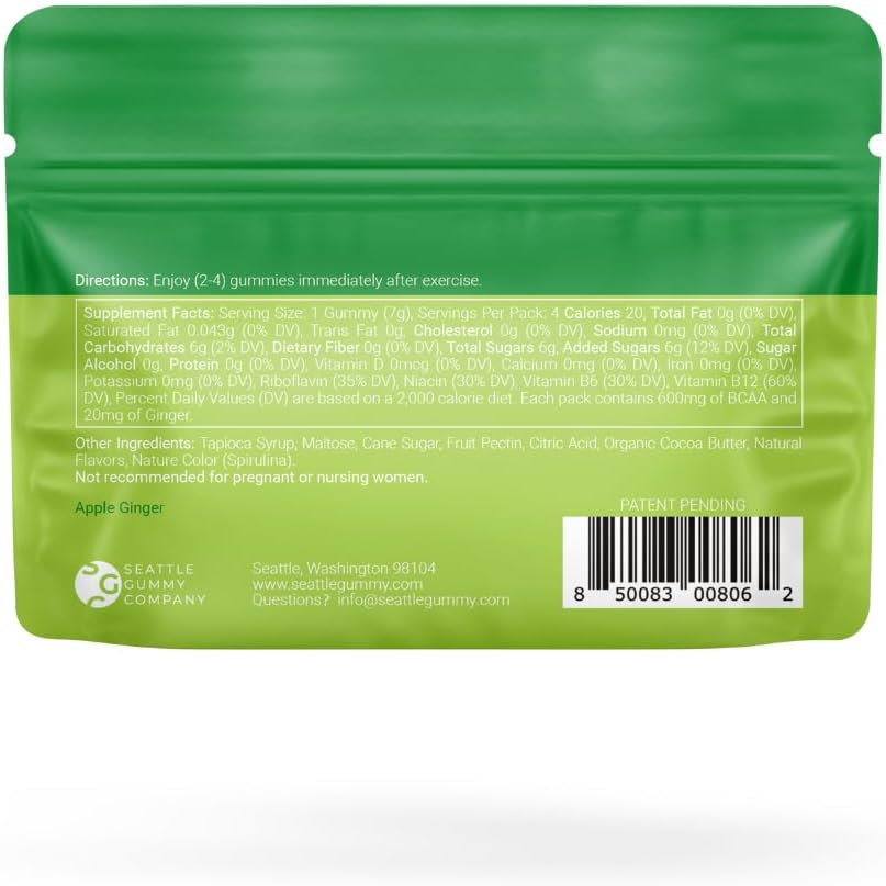 Recover Post Workout Gummies Apple Ginger by Seattle Gummy Company