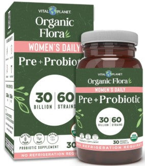 Organic Flora Women's Daily Pre & Probiotic Capsules by Vital Planet