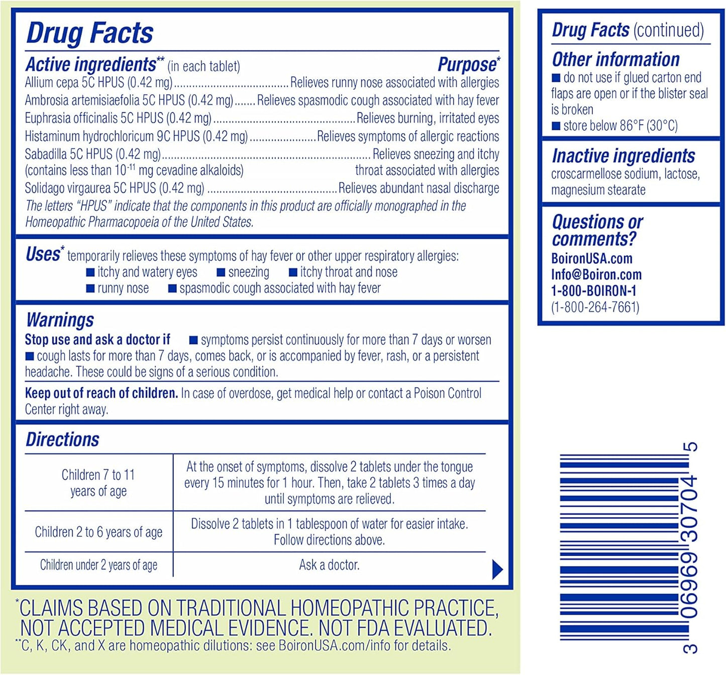 Allergy Calm for Kids Meltaway Tabs by Boiron