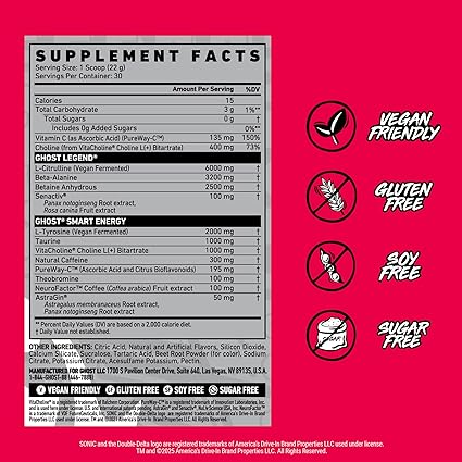 Legend PreWorkout Sonic Cherry Limeade by Ghost