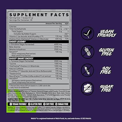 Legend PreWorkout Welch's Grape by Ghost