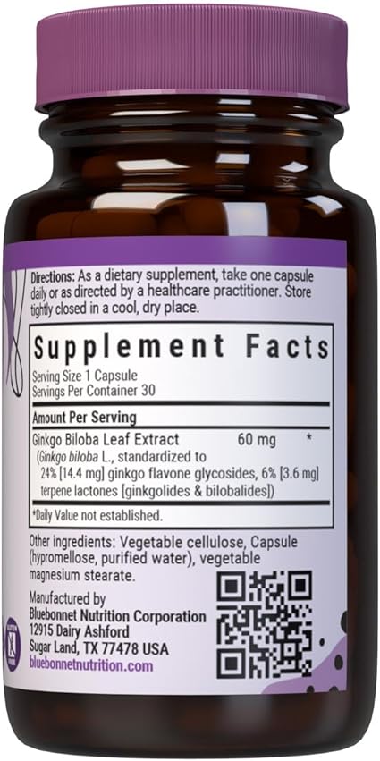 Ginkgo Biloba Extract Capsules by Bluebonnet