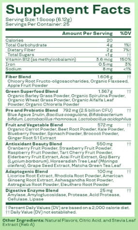 Greens& Superfood Orange Passionfruit Powder by Bloom Nutrition