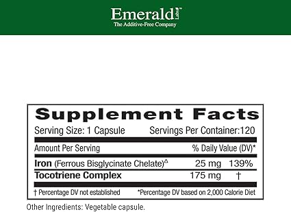 Gentle Iron 25mg Capsules by Emerald Labs