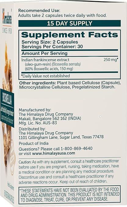 Boswellia Capsules by Himalaya