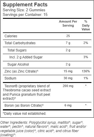 Testosterone Peak Performance Gummies by Irwin Naturals
