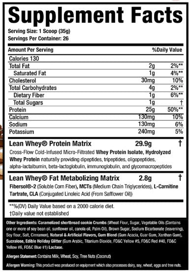 Lean Whey Santas Cookie Crumble by MuscleSport