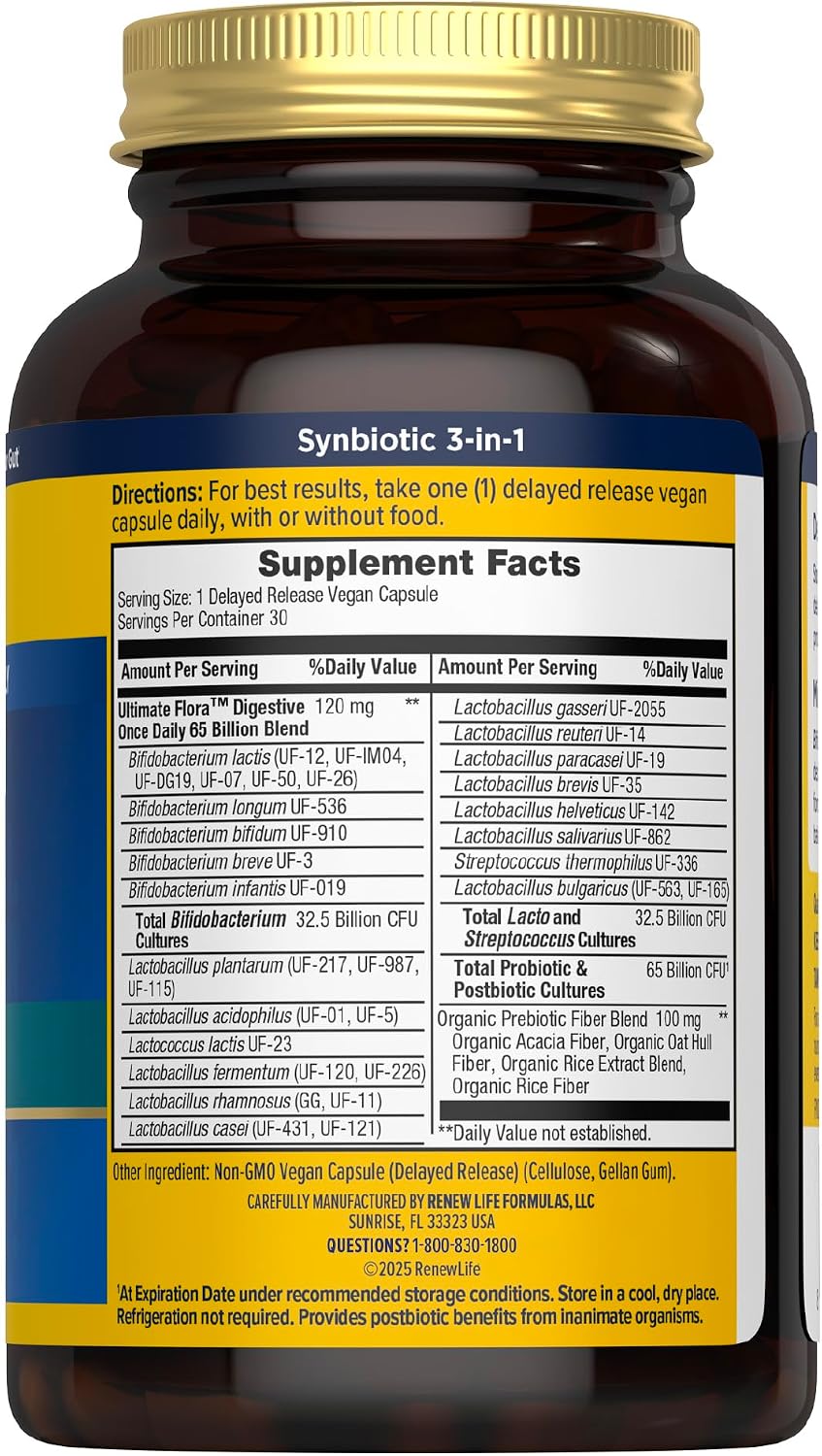 Ultimate Flora Probiotic Digestive Once Daily Capsules by Renew Life