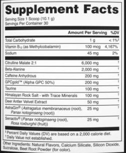 Bucked Up PreWorkout Raspberry Candy Cane Special Edition by Das Labs
