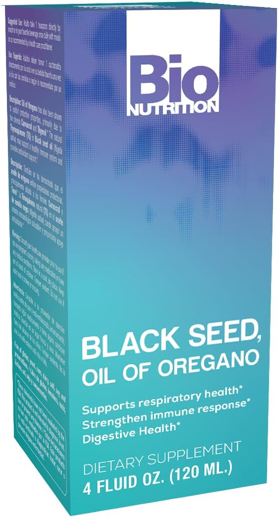 Black Seed Oil with Oregano Oil Liquid by Bio Nutrition