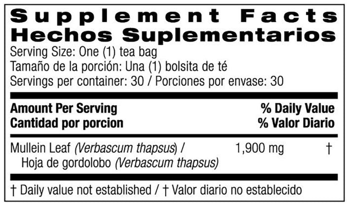 Mullein Leaf Tea by Bio Nutrition