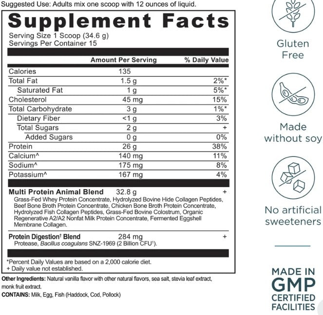 Multi Protein Animal Based Vanilla by Ancient Nutrition