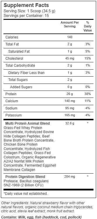 Multi Protein Animal Based Strawberry by Ancient Nutrition