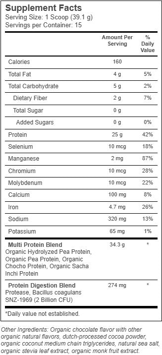 Multi Protein Plant Based Chocolate by Ancient Nutrition