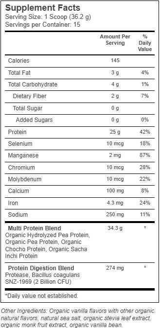 Multi Protein Plant Based Vanilla by Ancient Nutrition