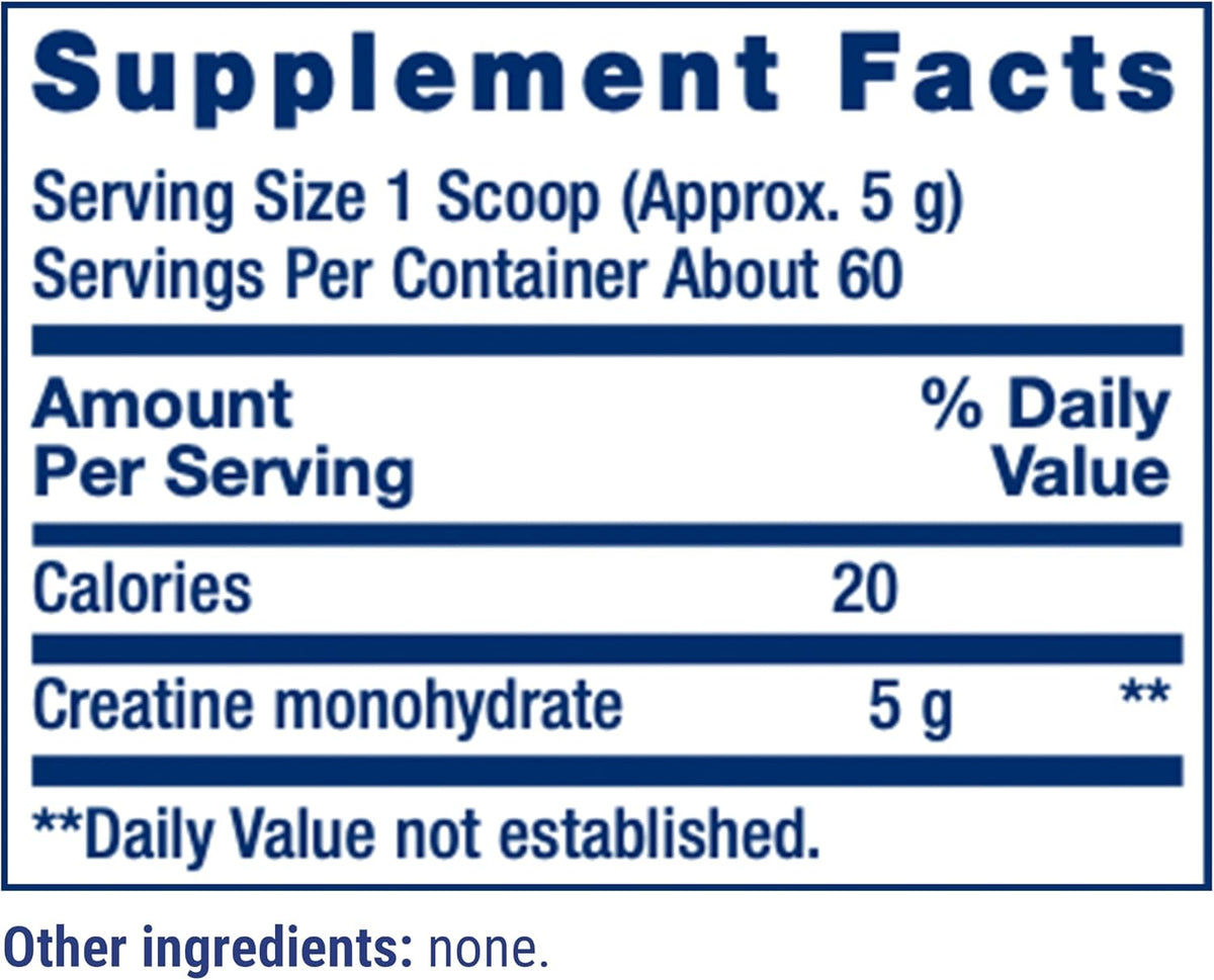 Unflavored Creatine Monohydrate Powder by Life Extension