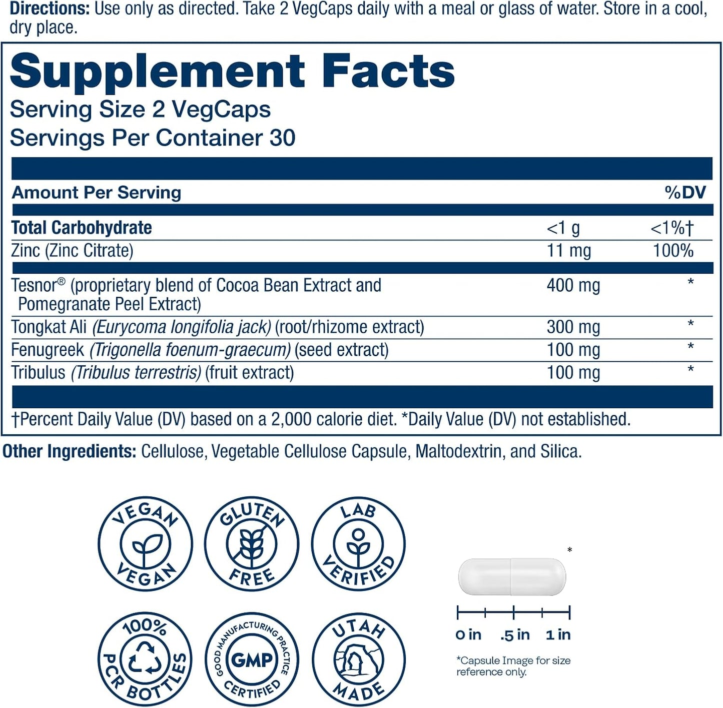 Testosterone Support Capsules by Solaray