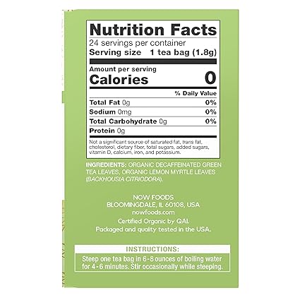 Green Tranquility Decaf Tea by Now Foods