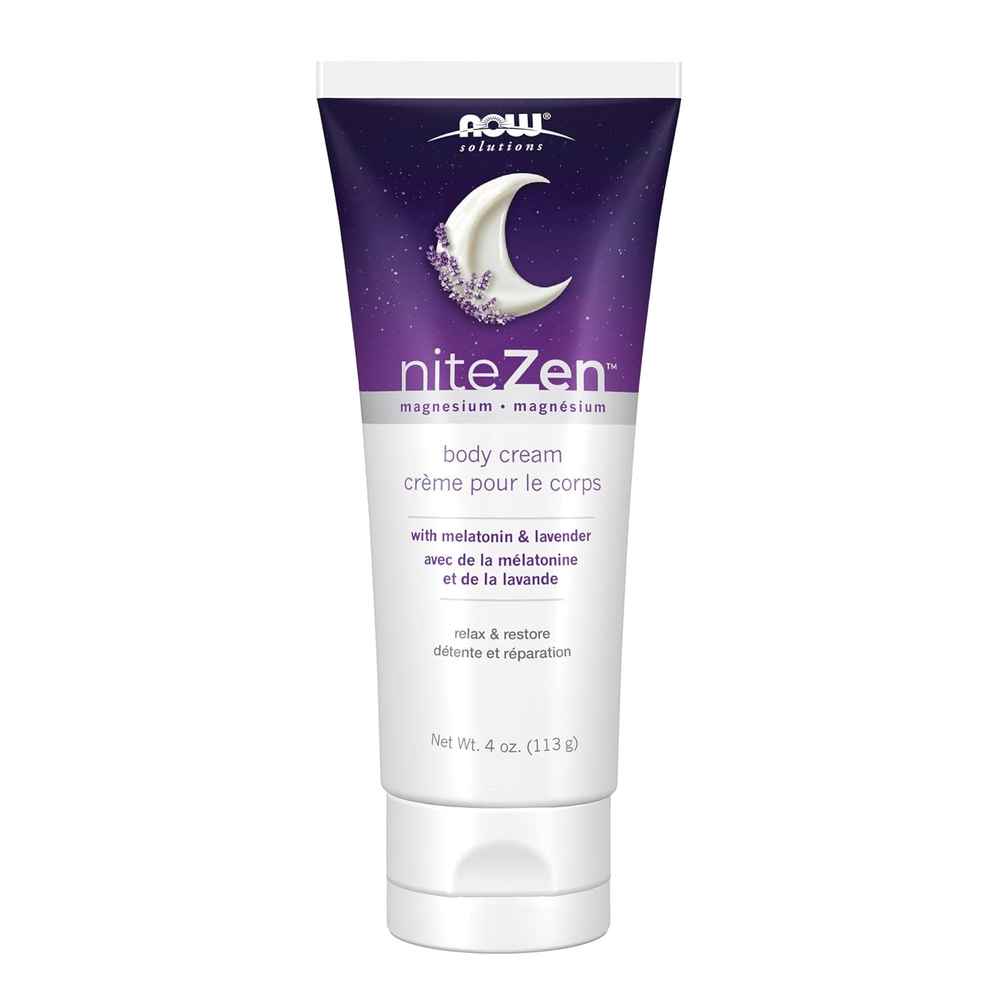 NiteZen Magnesium Body Cream with Lavender & Melatonin by Now Foods