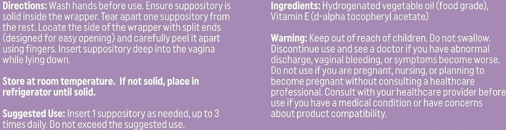 E-Soothe Vitamin E Vaginal Suppositories by New Life Naturals