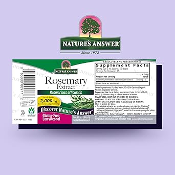 Rosemary Extract Low Alcohol Tincture by Nature's Answer