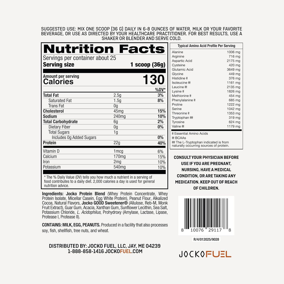 Molk Protein Blend Chocolate Peanut Butter by Jocko