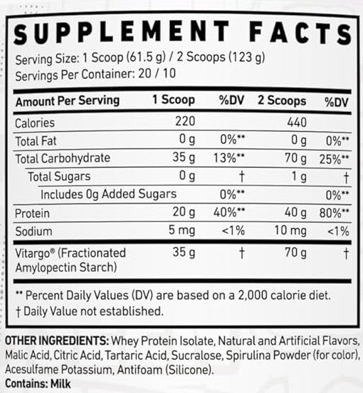 Clear Gains Protein + Post Workout Blue Raspberry by Ghost