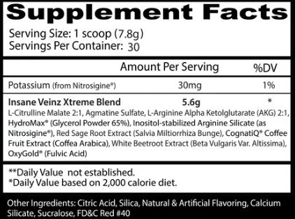 Insane Veinz Xtreme Fruit Punch by Insane Labz