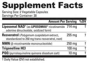 Liposomal NAD+ Capsules by NutraBio Labs