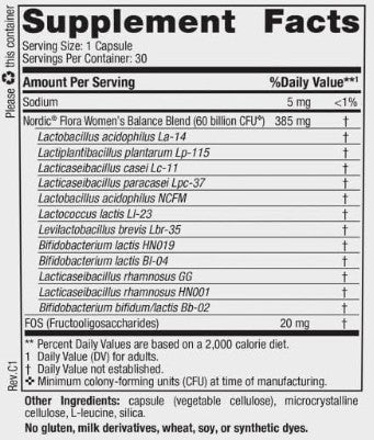 Flora Probiotic Women's Balance Capsules by Nordic Naturals