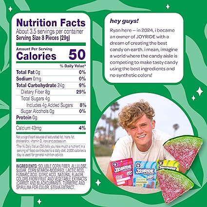 Sour Watermelon Gummy Wedges by Joyride