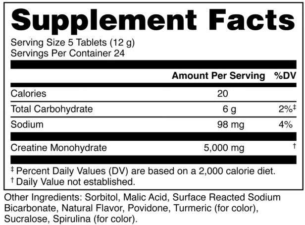 Creatine Candy Green Apple Chewable Tablets by Das Labs